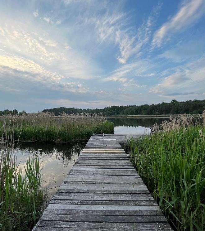 Jumping to a lake after sauna