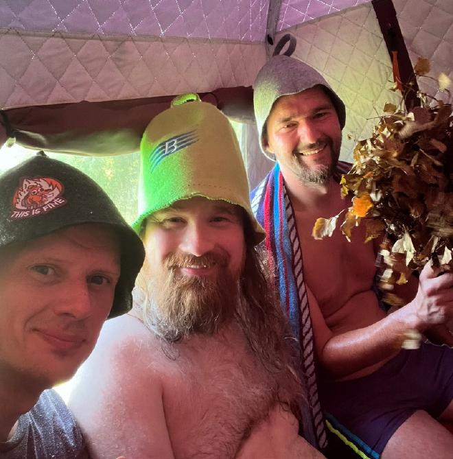 finishing the bathing day