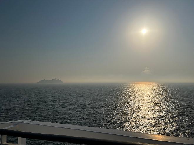 a ferry in the Baltic sea
